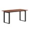 Emma and Oliver Remy 60x30 Dining or Gaming Table with Double Sided Laminate Table Top and Heavy Duty U-Frame Steel Base